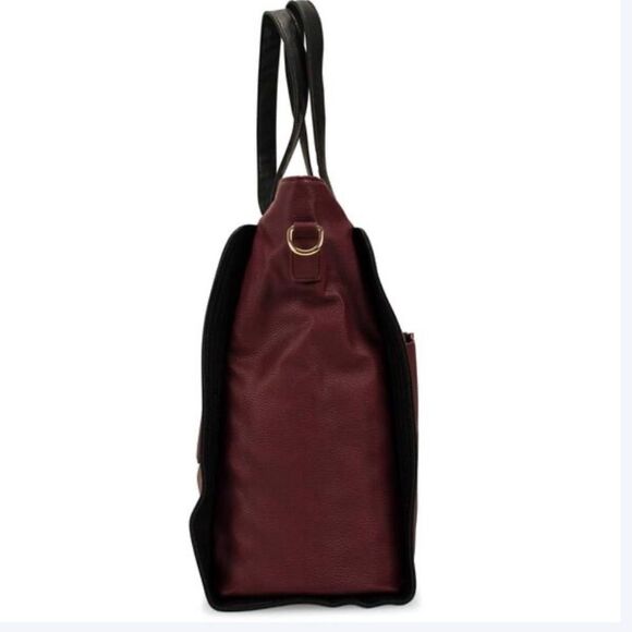 Badgley Mischka Rose XL Vegan Leather Travel Tote Weekender Bag - Picture 4 of 16